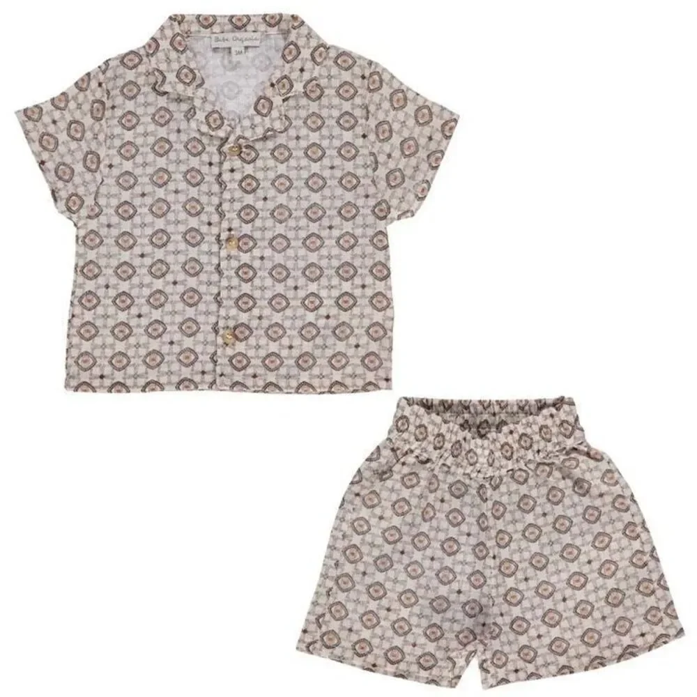NWT BEBE ORGANICS Jules Simple Set - Azulejo - 6M Boys